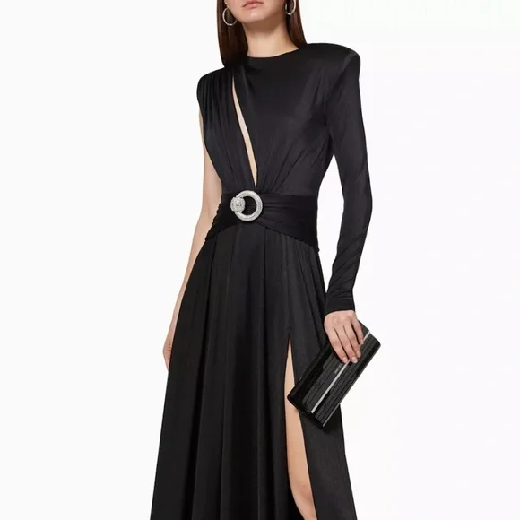 green emerald velvet dress Bronx and Banco main image 0